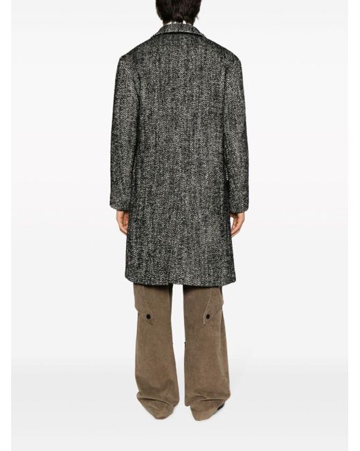 Dries Van Noten Black 00110 Rusty 7059 M.W.Coat for men