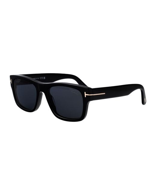 Tom Ford Black Squared Sunglasses Ft1303 01 D for men