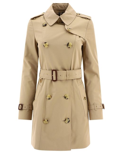 Burberry Natural Double-Breasted Trench Coat