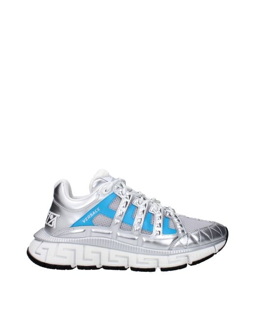 Versace Blue Trigreca Sneakers Fabric