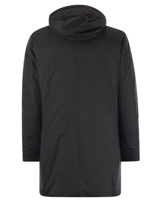 Moorer Black Vermont Water Repellent Jacket With Hood for men