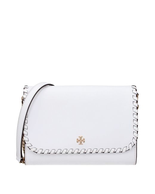 Tory Burch White Pochette Emerson With Skin