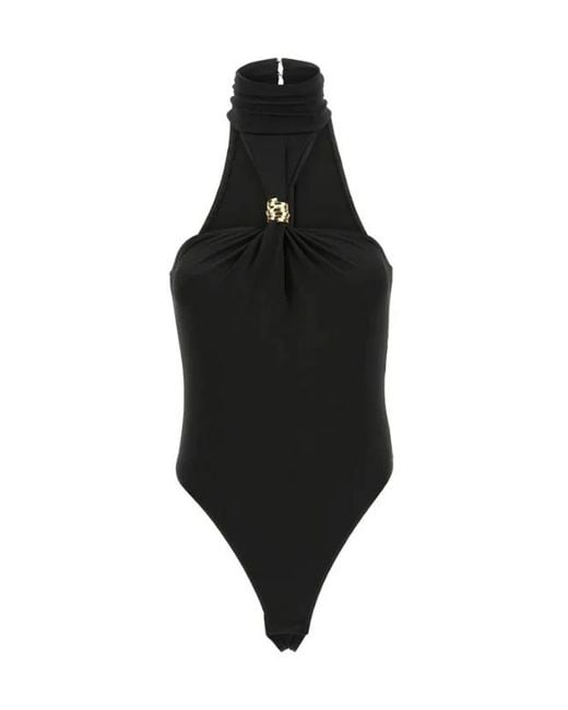 Elisabetta Franchi Black Bodysuit With Jewel Detail