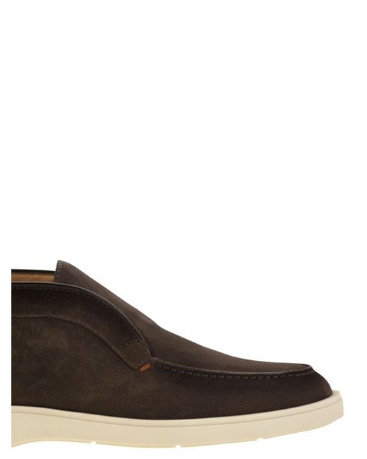 Santoni Wildleder -Wüstenstiefel in Brown für Herren