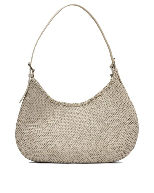 Dragon Diffusion Gray Luna Mezza 3 Mm Diagonal Moon Shape Hobo 35 X27 X7 Cm