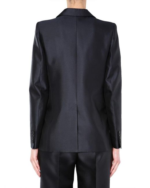Givenchy Black Double-Breasted Outerwear Jacket For