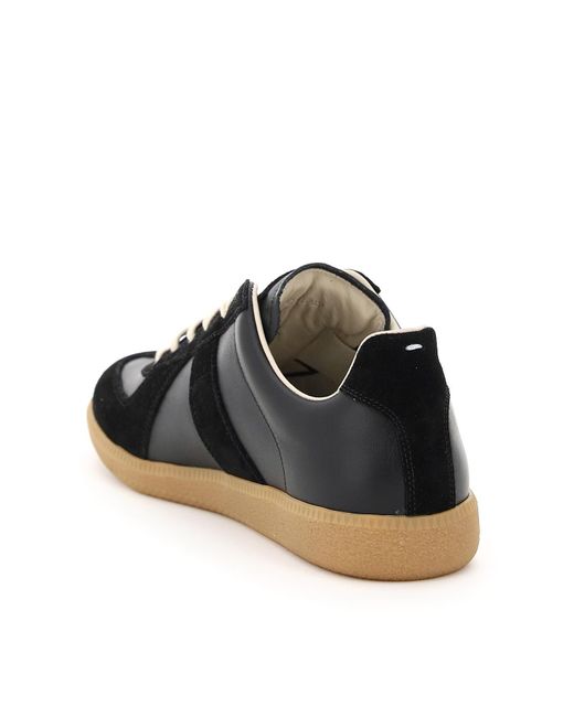 Maison Margiela Replik Leder -Sneaker in Black für Herren