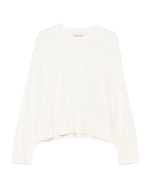 Officine Generale White Nicky Cashmere Crewneck
