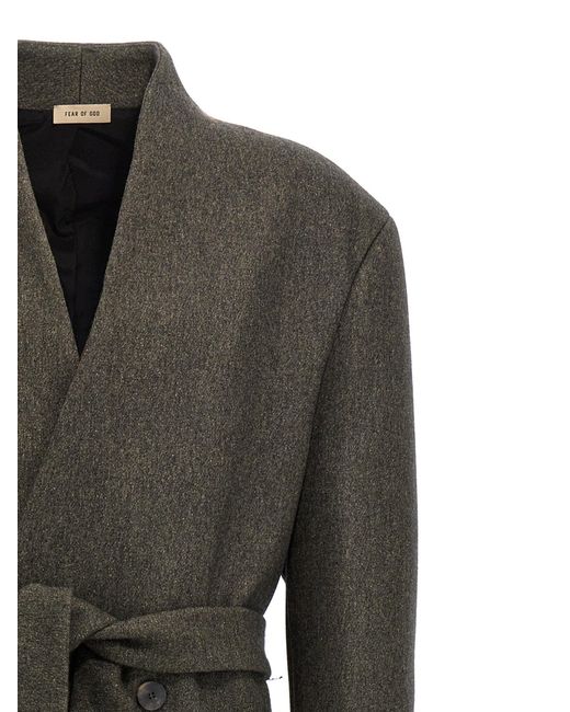 Fear Of God Angst Voor God 'lapelless' Jas in het Black voor heren