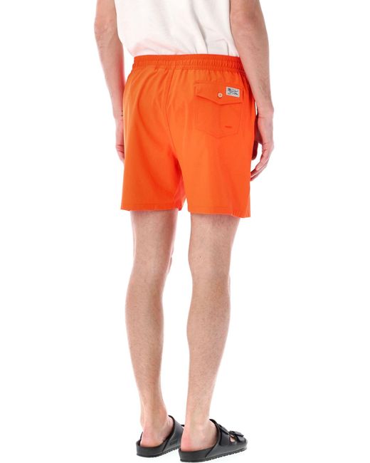 Polo Ralph Lauren Orange 14.6 Cm Traveller Classic Swimming Trunk for men
