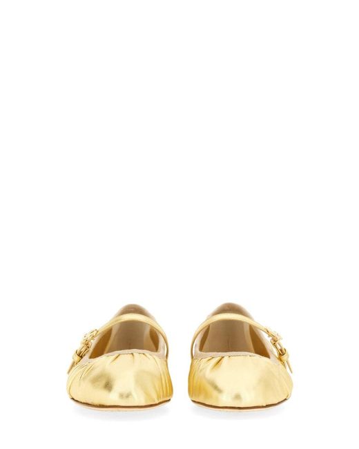 Dolce & Gabbana Natural Mordoru00C9 Nappa Ballerina