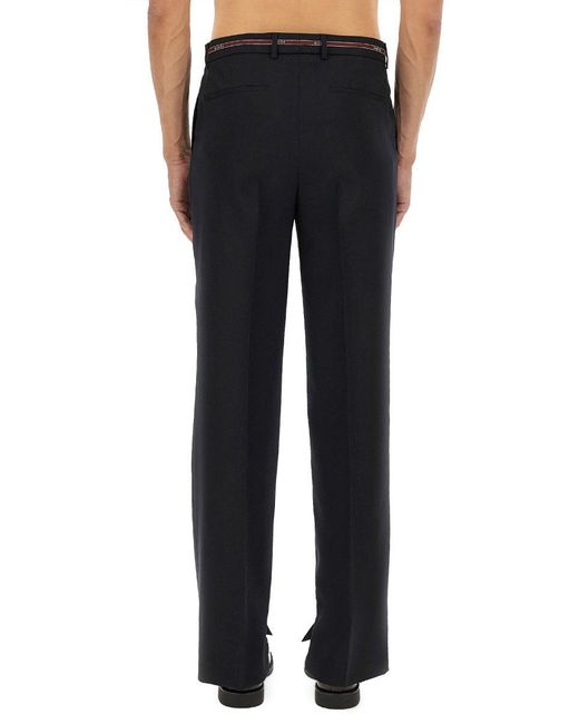 Gucci Blue Wool Pants for men