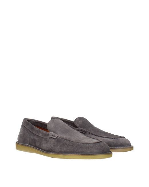 Dolce & Gabbana Blue Dolce&Gabbana Slip On New Florio Ideal Uomo Suede/Lead