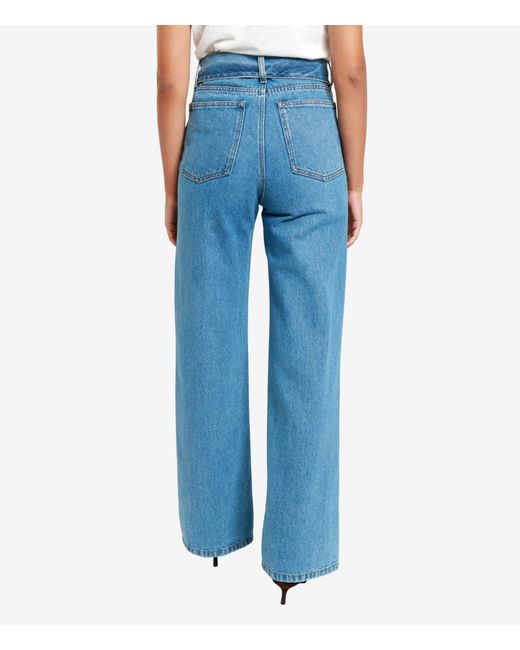 Jeans Mezclilla Mediana MSGM de color Blue