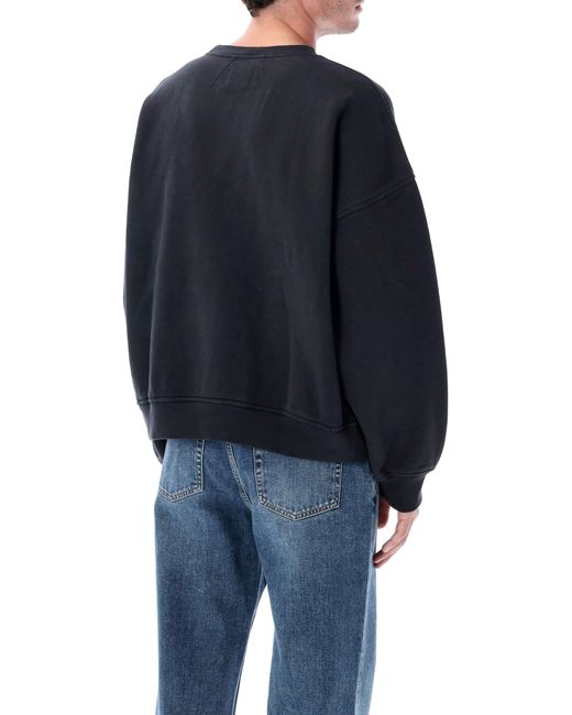 Rhude Blue Dinero Cotton Crewneck Sweatshirt