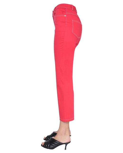 Boutique Moschino Red Skinny Kick Jeans