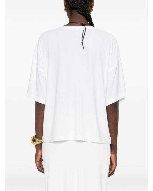 Norma Kamali White Short-Sleeves Top