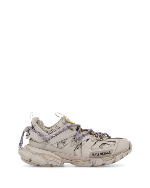 Balenciaga Gray Mesh And Rubber Track Trail Laces Sneakers