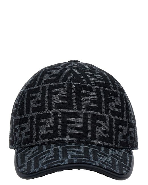 Fendi Black 'Ff' Baseball Cap for men