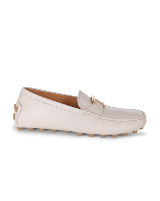 Tod's White Flat Shoes