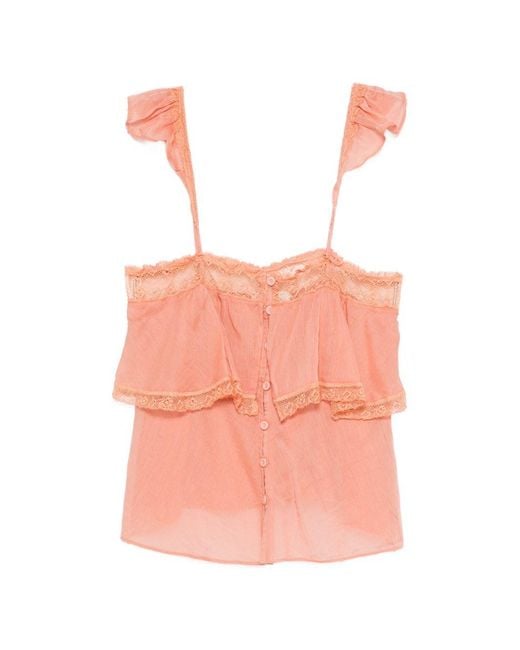 Forte_forte Pink Cotton And Silk Voile Top