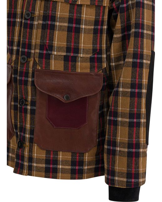 Junya Watanabe Brown Lightweight Check Jacket