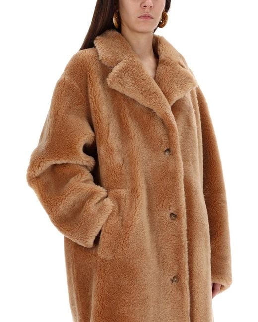 STAND Brown Gabriella Buttoned Coat