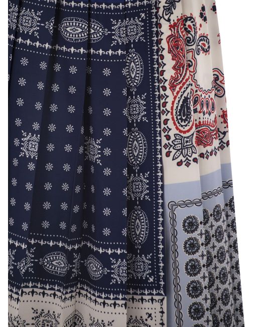 Weekend by Maxmara Blue Wochenende Max Mara Luna gedruckter Twillrock