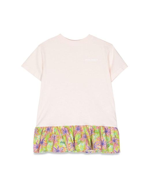 Palm Angels White Ruffles Teedress