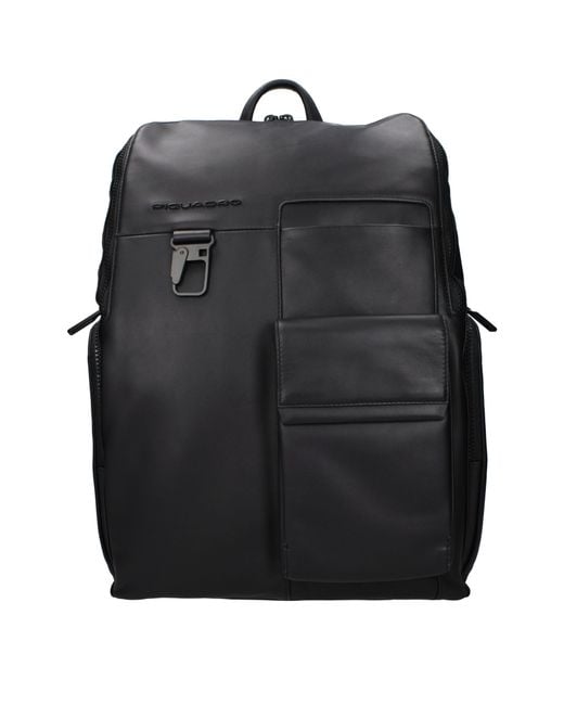 Piquadro Black Backpacks And Waist Bags Leather