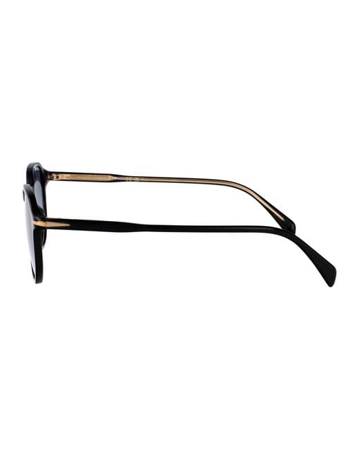 David Beckham Blue Geometrical Sunglasses Db 1140/S 80708 for men