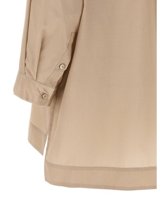 Peserico Pesico Asymmetrisch Zoom Shirt in het Natural