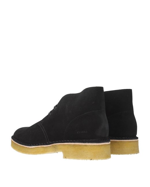 Clarks Blue Stivaletti Uomo Camoscio Nero for men