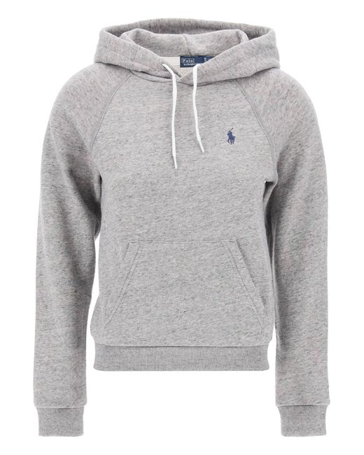 Polo Ralph Lauren Hooded Sweatshirt Met Geborduurd Logo in het Gray