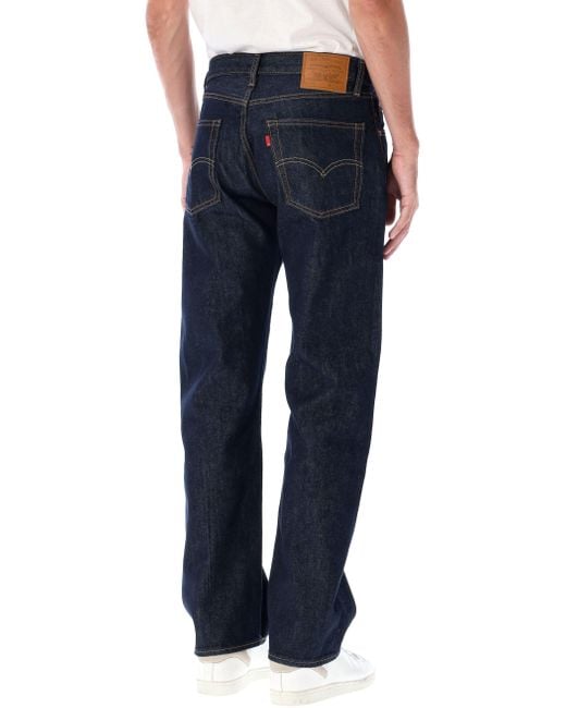 Levi's Blue 555 Relaxed Straight Jeans for men