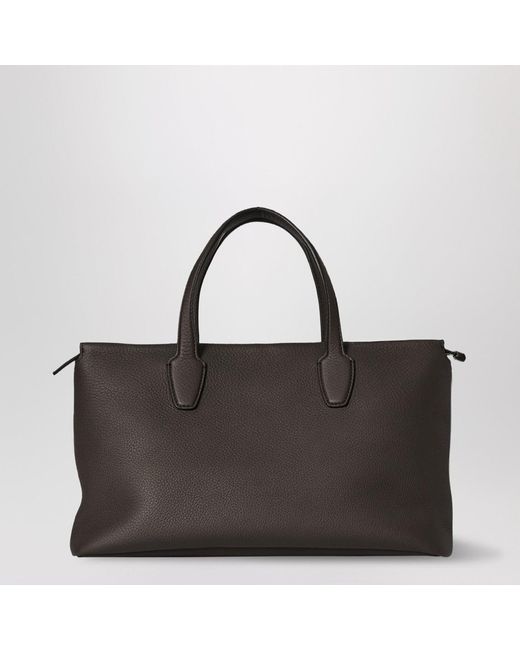 The Row Black Marcel Dark Leather Bag