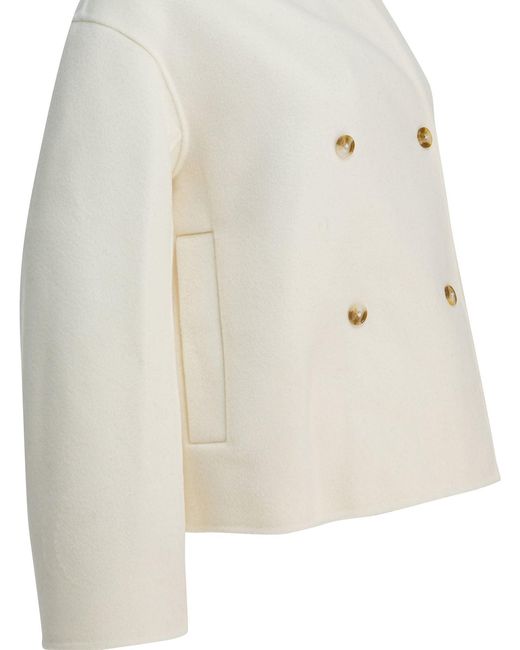 Loulou de Saison White "Meyer" Wollmantel