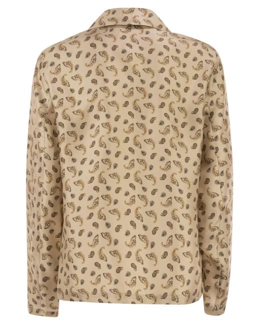 Max Mara Natural Mstudente – Silk Shirt With Paisley Print