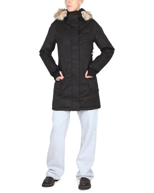 Nobis Black Hooded Parka Coat