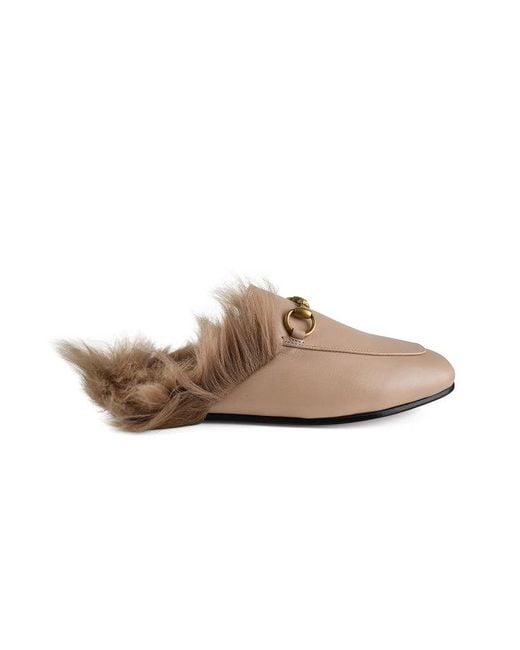 Muli Princetown di Gucci in Brown