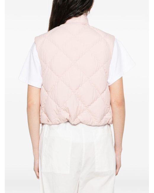 Moncler Pink Biois Down Quilted Gilet