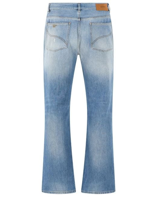 Amiri Blue 'Slash Bootcut' Light Denim Jeans