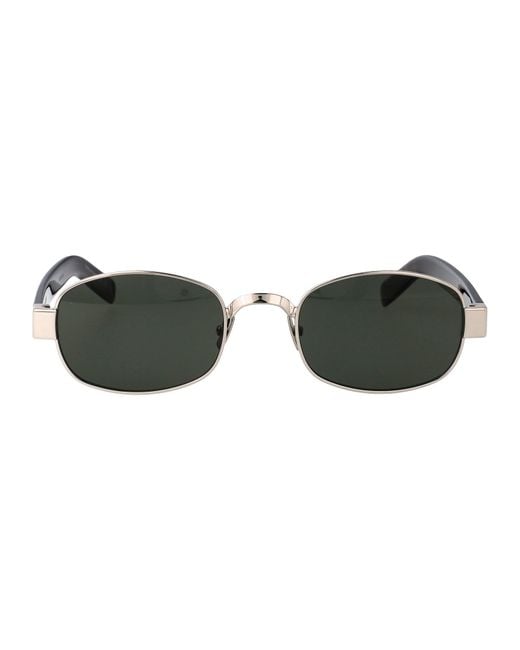 Saint Laurent Green Round Sunglasses Sl 706 002