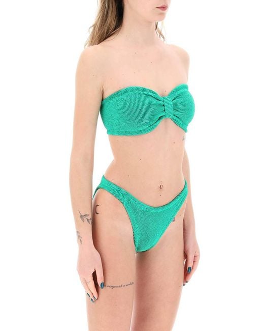 Hunza G Jean Bikini Set in het Green