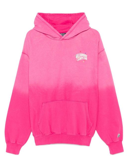 Logotipo multimillonario sudadera con capucha de gran tamaño Billionaire de hombre de color Pink