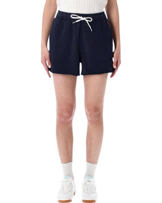 Polo Ralph Lauren Blue Lightweight Fleece Drawstring Shorts