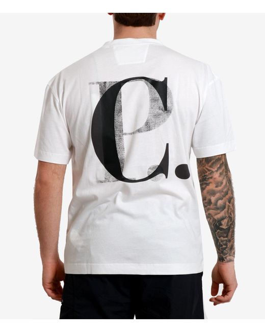 C P Company White T Shirts And Polos