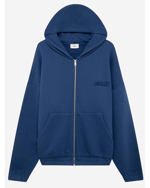 Autry Blue Cotton Sweatshirt for men