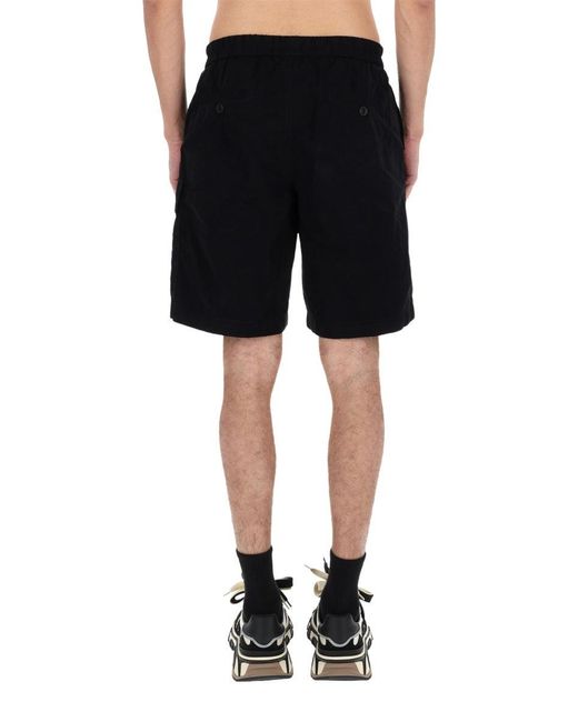 Dolce & Gabbana Black Shorts Drawstring Cotton Blend for men