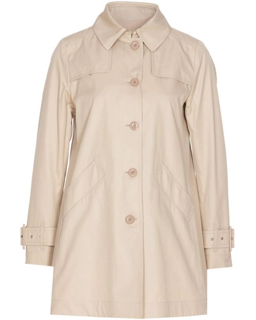 Herno Beige Button Bevestiging Chantilly Coat in het Natural